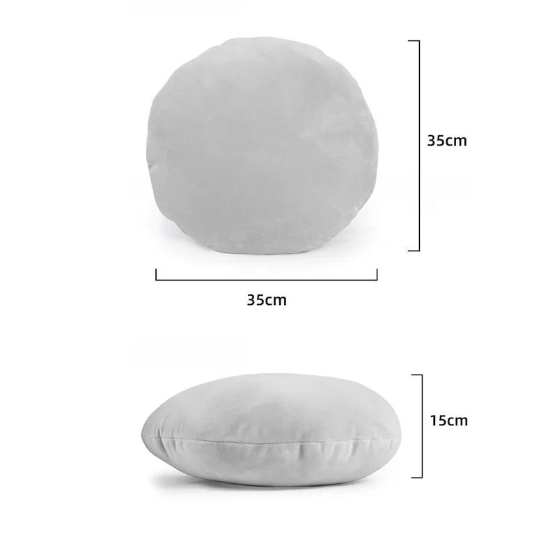Simple Stylish Home Round Cushion Pillow Solid Color Ultra Soft Comfortable Tatami Sofa Bay Window Cushion Office Chair Cushion