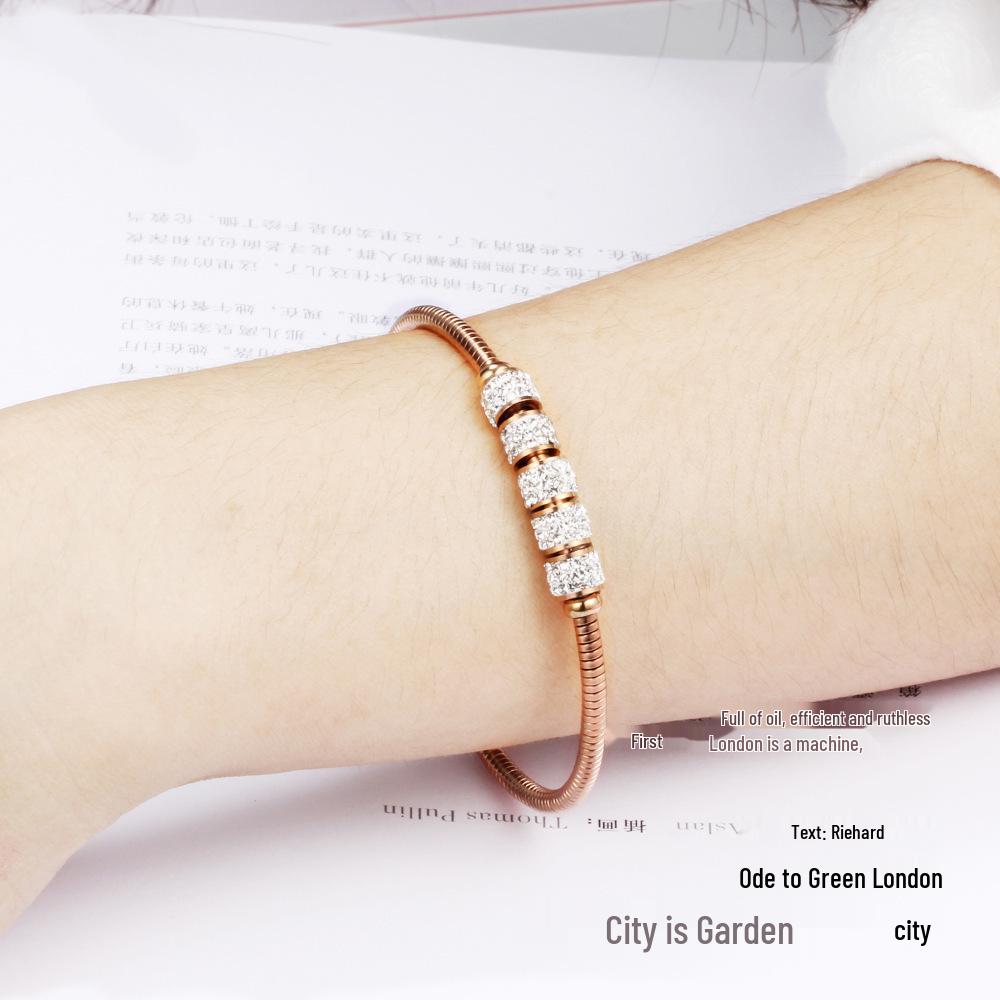 Minimalistisches Edelstahl-Magnetverschluss-Armband für Damen