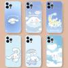 Caroon Cute C-Cinnamorolls Transparent TPU Phone Case For IPhone 17 11 12 13 14 15 16 Pro Max 16 Plus Cover