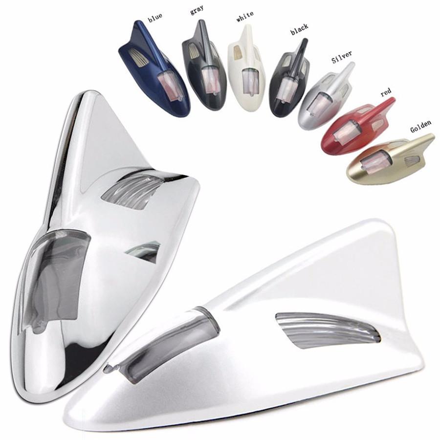 Solar Power Shark Fin Anti-rear-end Warning Lamp LED Decoration Strobe Lamp Gray
