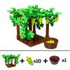 MOC Blocks Vineyard Square Grape Trellis Vine Farm Plant Garden Scene City Model Learning Construction Bricks Children's Toy
