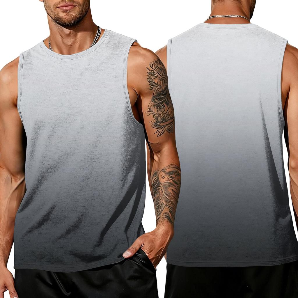 Men's Basic Sleeveless Tank Top Casual Muscle Shirt Lightweight Summer Workout Gym Vest