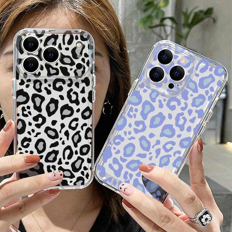 Colorful Leopard Print Phone Case For iPhone 17 Pro Max Coque iPhone 16 15 14 13 12 Pro Max 11 Clear TPU Silicone Soft Cover
