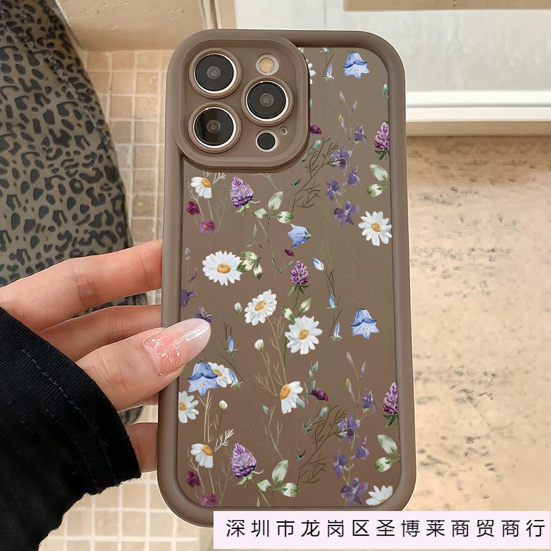 Small fresh flowers for iPhone16/17 Apple 11/12/13/14/15Pro Max fashion phone case