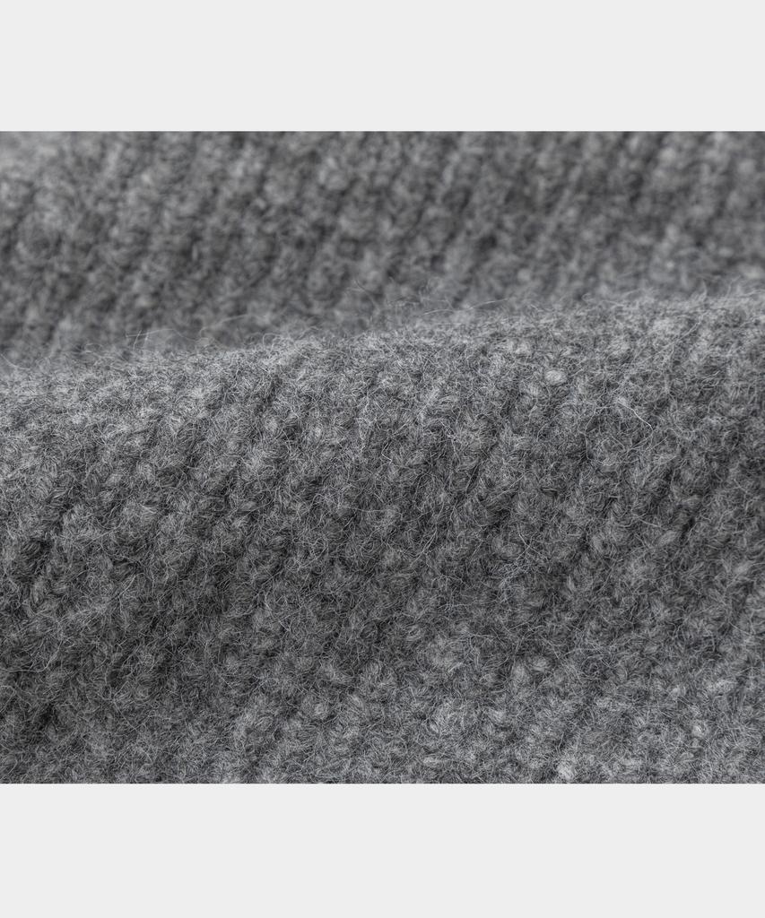 LETTERCOMO Heavy Rush Wool Round Knit Grey