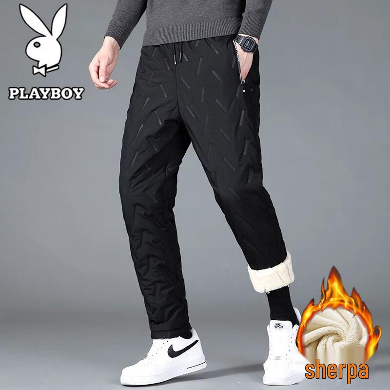 Playboy Men's Plush Lined Casual Trousers