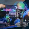 USB Microphone for Live Streaming Karaoke V5 Noise Cancelling Gaming Condenser Microphone with Mobile Phone Standphon