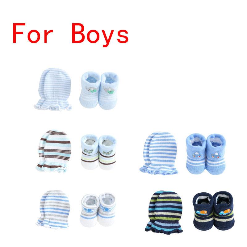 

Новые милые мультяшные детские носки + перчатки в полоску и в горошек, набор детских носков 0-12 months