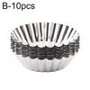 10Pcs Aluminum Alloy Non-stick Egg Tart Mold Cupcake Muffin Cookie Baking Mould