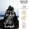 Motorcycle Enthusiast Customize Your Name Blanket Gift Personalized Blanket Warmthful Decor Suitable for Picnics Living Room Bedding Seaside