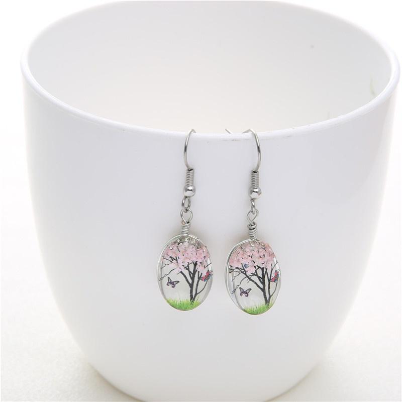 New European and American Fashion Natural Dry Flower Earrings Ladies Fresh Art Earrings