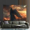 Angel Armor Pattern Digital Printing Polyester Wall Hanging Tapestry Decorative Living Room Bedrooms Office Background Gift