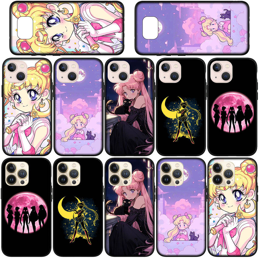 Handyhülle für iPhone 17 16 15 Xiaomi Poco F8 F7 X7 X6 M8 C85 C75 C71 Redmi Note 14 13 12 11 Pro Max A3 A4 14C 13C 12C 15C Süßes Matrosenmädchen Mond Hülle