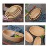 Boat Outline Fruit Bowl Wooden Snack Container Wood Grain Food Platter  Vegetable Salad