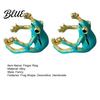 Gender-neutral Frog Ring 2Pcs Finger Rings Handmade Tree Design Bands