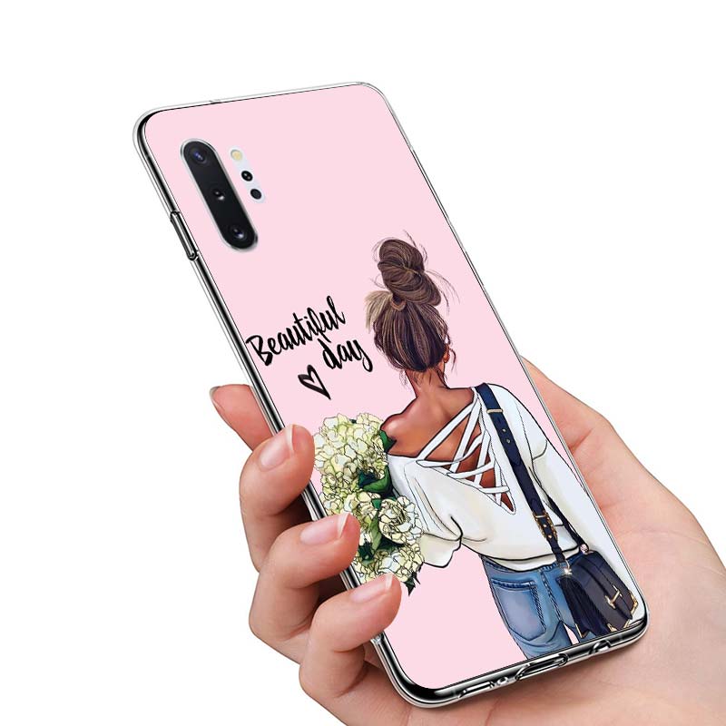 Dítě Máma Dívka Móda Pro Samsung Galaxy Note 20 10 9 8 Plus Ultra Lite M21 M31 M31S M10S M20 M21 M32 M12 Pouzdro na telefon