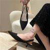 New Style Sandals Women Summer Shoes Short Heels Ankle Strap Woman Work Casual Shoes Brand Sexy Basic Sandals Plus Size 35-42
