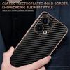 AZNS For Oppo Reno13 5G (Global) Case Electroplating Carbon Fiber Texture PU + TPU Phone Cover