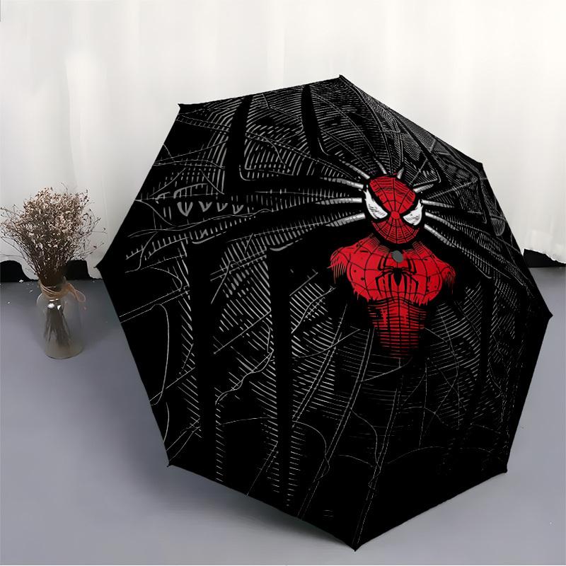 1pc Spider-Man Automatic Folding Umbrella, 8 Ribs for All-Season Use 026