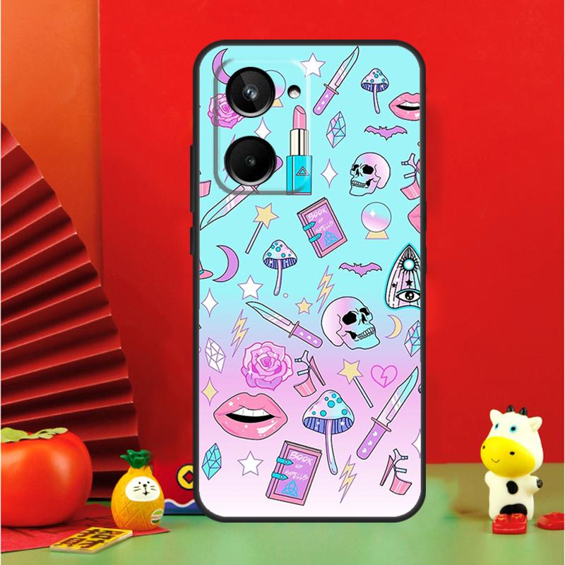 Pastel Goth Witchy For Realme GT6 GT7 15 Pro 10 11 12 13 14 Pro Plus C65 C67 C63 C61 C55 C51 C53 C35 C75 Case