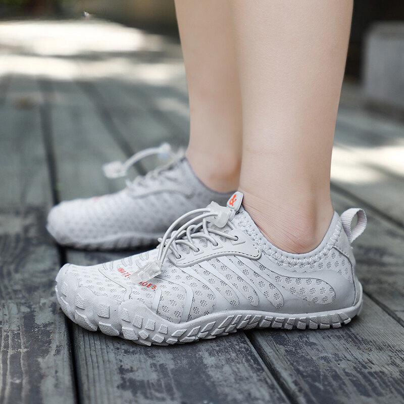 Kids Light Breathable Aqua Shoes Boys Girls Quick Dry Mesh Wading Sneakers Non Slip Beach Water Sports Footwear for Surfing Swimming
