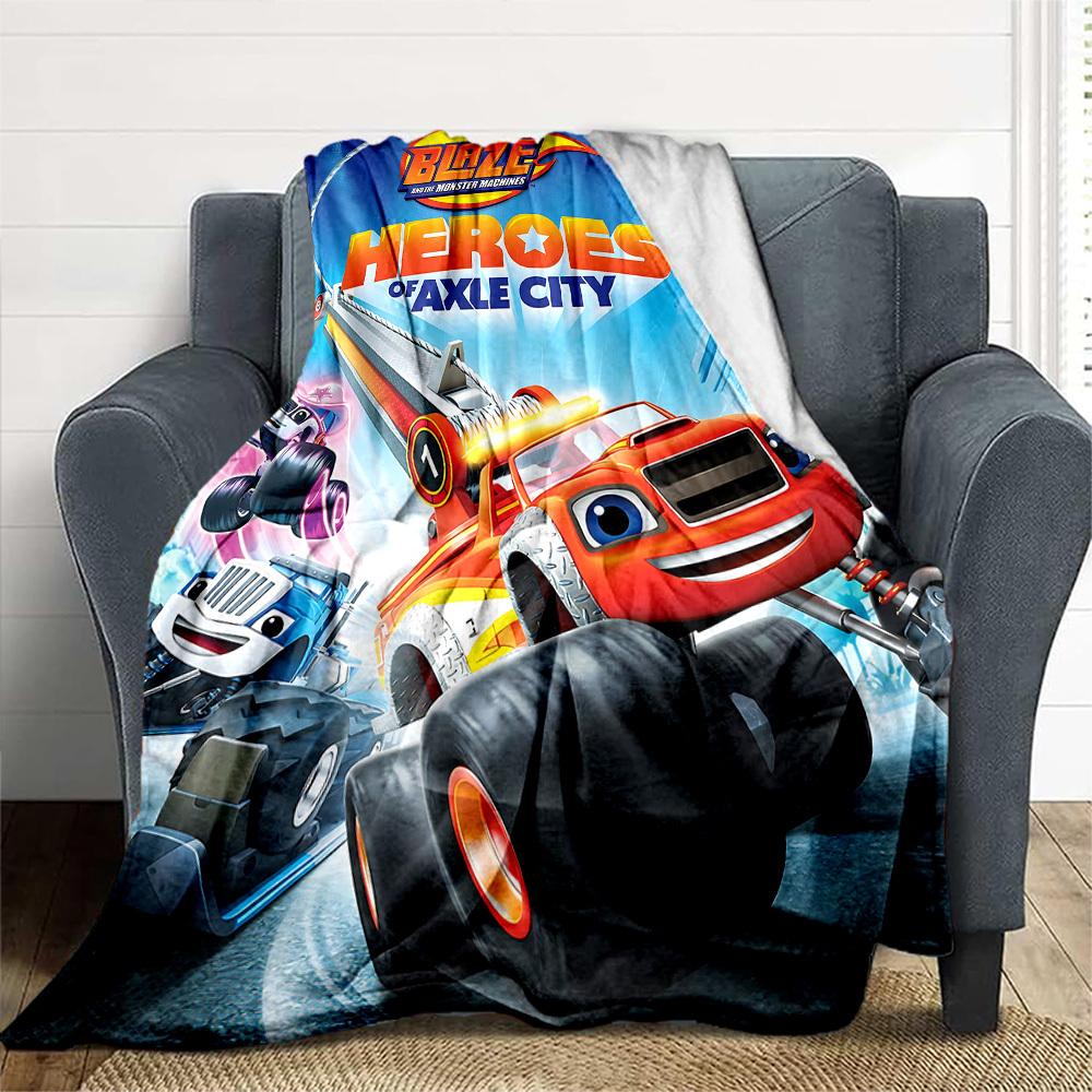 1pc Blaze AxleCity Outdoor Blanket Lightweight Flannel, Soft & Warm, All-Season Use for Sofa, Outdoor, Camping, Living Room029