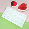 15 Cavity Strawberry Silicone Molds for Baking Mousse 3D Fruit Chocolate Cake Decoration Mold Kitchen Accessories