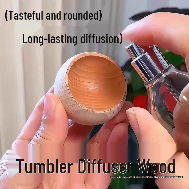 Tumbler Wood Aroma Diffuser: Long-Lasting Floral Scent for Home, Bathroom, and Wardrobe