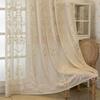 Broderade Skira Gardiner Ljusfiltrerande Spets Fönsterskärm Europeisk Stil för Vardagsrum Sovrum Balkong Burspråksfönster
