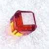 Natural Orange Topaz Brazilian Cube Cut 98-100 Ct Stunning Certified Gemstone