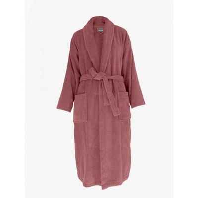 Shawl Collar Bathrobe Cotton Sponge 380 Gr/m² "Naïa" South Wind - Rosewood - Size L