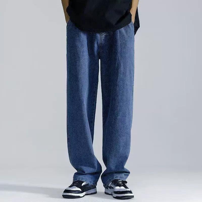 

Spring Autumn Men s Jeans Loose and Breathable Solid Color Casual Straight Leg Pants, A Must-have Cool and Handsome for High Street You S