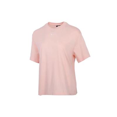 Sportbekleidung Basics Besticktes Logo Kurzarm-T-Shirt Damen Oberteile Gewaschen-Korallenrot CT2588-664