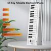 61-Tasten faltbares elektronisches Klavier Multifunktionale elektronische Klaviatur LED-Anzeige Wiederaufladbarer Akku für Anfänger