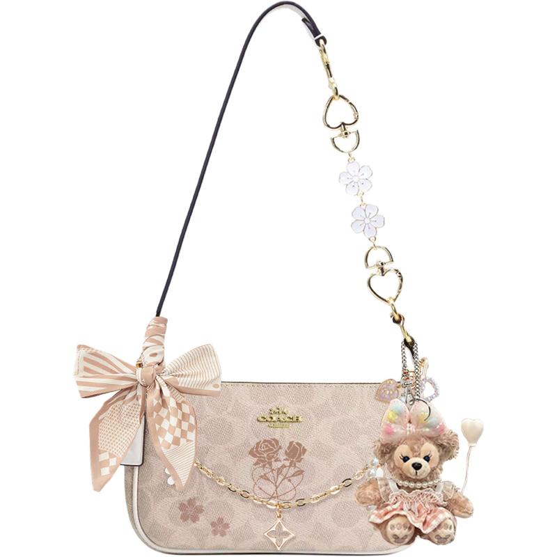 

COACH shoulder bag [Customized bag] Nolita 19 Princess style literary classic fashion versatile Dream Garden Basic Package (Pack + Dust Bag) коричневий