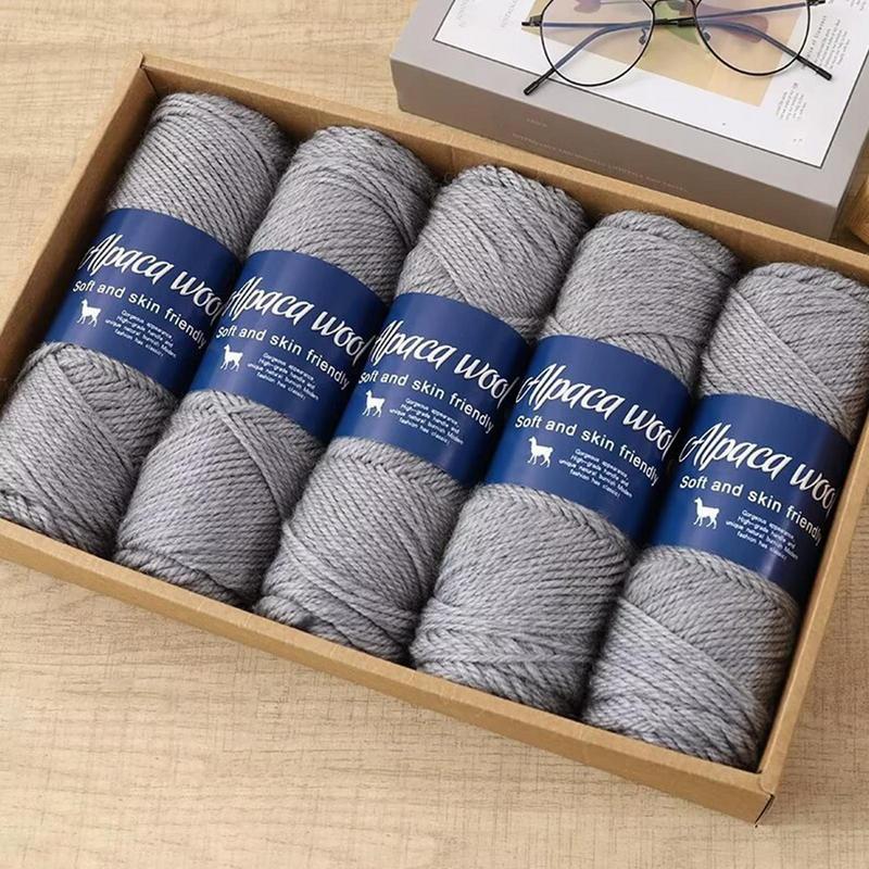Fingering Weight Yarn Alpaca Wool Scarf Yarn Soft Scarf Thread Fingering Sock Weight Yarn Comfortable Thin Yarn For Family