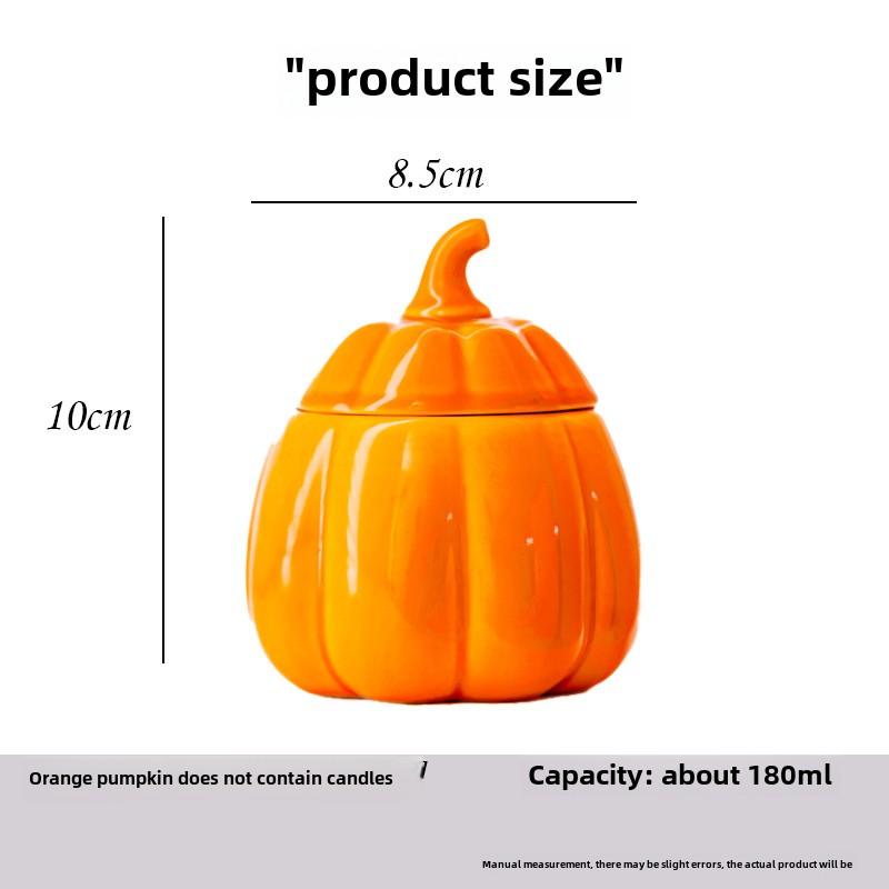 Pumpkin Ceramic Aromatherapy Candle Jar Home Indoor Aromatherapy Candle Container Wax Melting Jar Seasoning Sugar Storage Jar