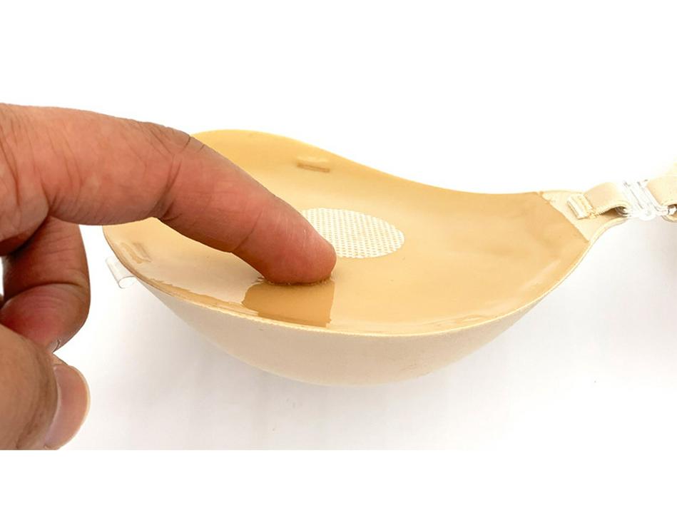 Silicone Invisible Bra: 5CM Thick Breast Enhancer Stickers for a Fuller Look—Ideal for Brides & Wedding Dresses