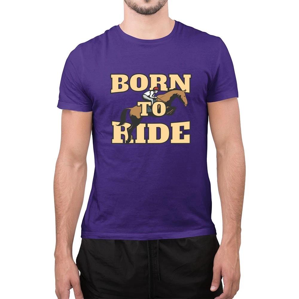 Born to Ride Horse Riding T-Shirt Funny Horse Lover Unisex Tee S