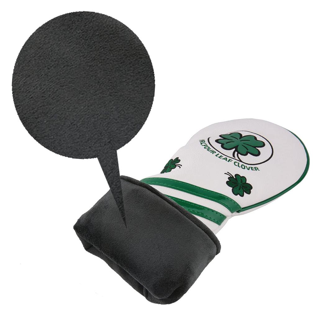 Four-leaf Clover Golf Head Cover 3-piece Setdriver DR Coverwood FWutility UT White Sold Individually3-piece Set White (driver DR)