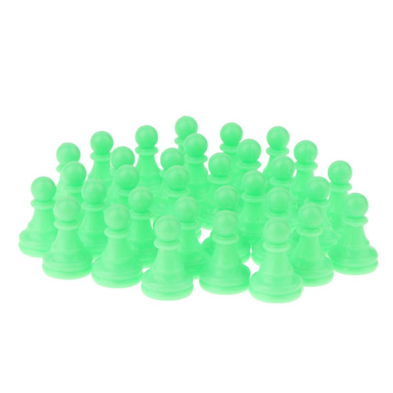 32Pcs 2.5*1.5Cm Chessman Plastic Pawns Checkers Pieces For Games Tabletop Markers Components