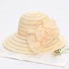 Fashion Top Hat Women'S Lace Flower Shade Mesh Hat Summer Folding Beach Hat Outdoor Sun Hat
