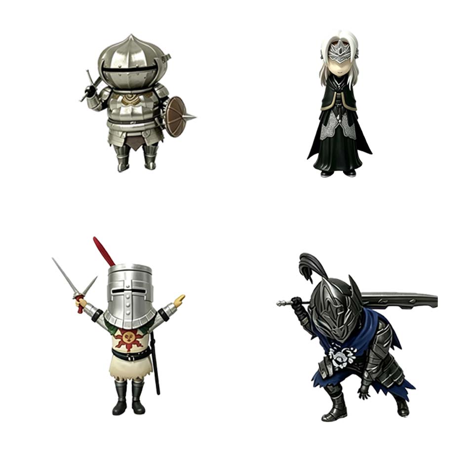 Q Version Dark Souls Anime Action Figure Solaire Artorias Ornstein Fire Keeper Doll Anime Figurine Model Toys For Boy Gifts
