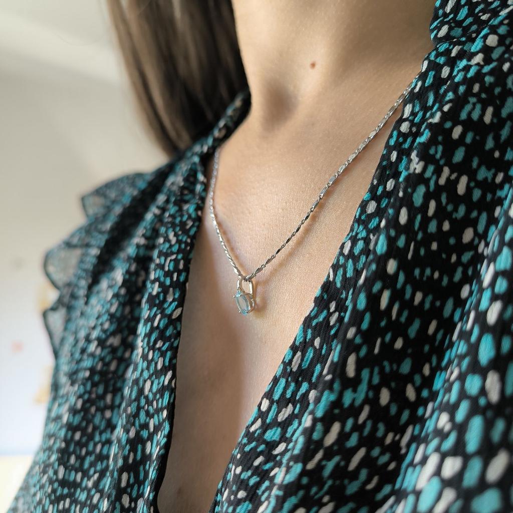 Silver Pendant with Topaz 0.948ct (2188353)