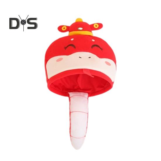 

Новогодняя шапка фотореквизит удачи форма змеи костюм для косплея на вечеринку год змеи теплый мультяшный головной убор красный