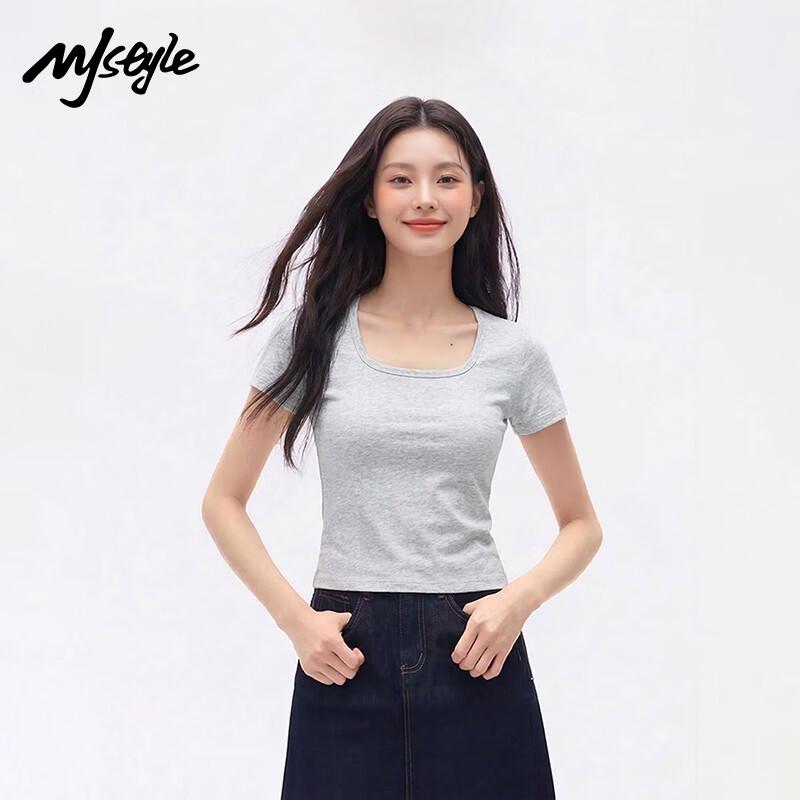 MJ STYLE Basic Short Sleeve T-Shirt
