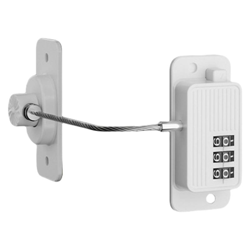 Home Window Lock Refrigerator Fridge Freezer Door Lock with 3 Digit Code Child Protections Password Lock Enduring