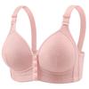 Front Button Middle-aged and Elderly Lingerie Women's Beautiful Back Without Steel Ring Vest Style New Fixed Cup Large Size Thin Bra