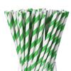 Individually Wrapped Biodegradable Striped Paper Straws