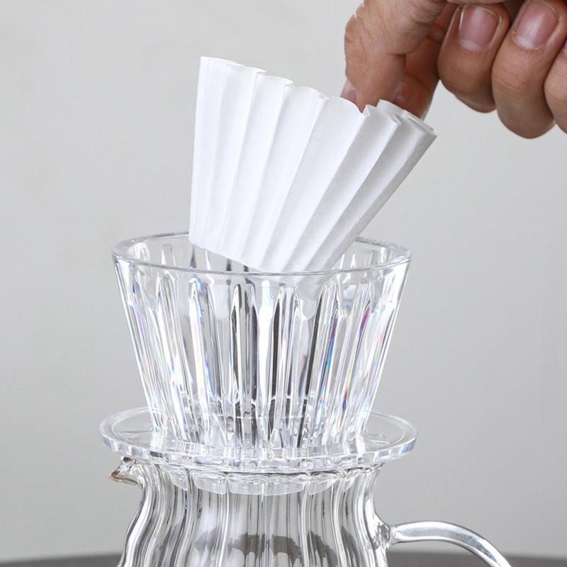 Wave Coffee Dripper  Eye Pour Over Coffee Funnel Filter Cups Coffee Maker Flat Bottom Increase Uniformity